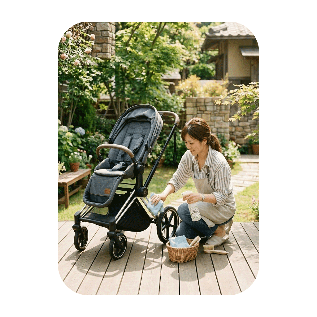ベビーカーのお手入れ