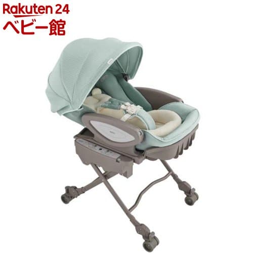 ユラリズム オート プレミアム AC ピスタチオグリーン GN(1台)【アップリカ(Aprica)】[ハイローチェア ハイローラック電動 バウンサー新生児]：楽天24 ベビー館